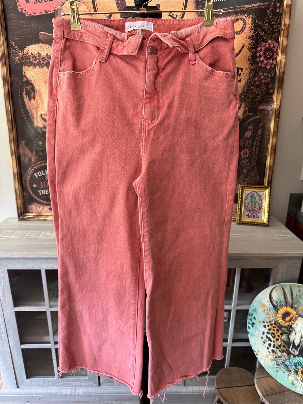 RISEN High-Rise Wide Leg Women's Dk Coral - Size 15/32